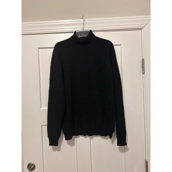 J Crew Women’s Cashmere Long Sleeved Turtleneck Sweater Black Size Medium Flaw - Picture 1 of 6